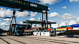 Loading an electric motor in the port of Berlin