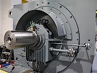 Shaft and oil lubrication connection of a squirrel cage induction motor Shaft and oil lubrication connection of a squirrel cage induction motor