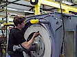 Assembly of a 6,300 V high voltage three-phase slip ring motor