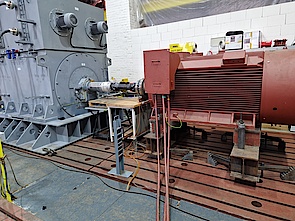 Testing an 11kV motor with base frame and cooler Testing an 11kV motor with base frame and cooler