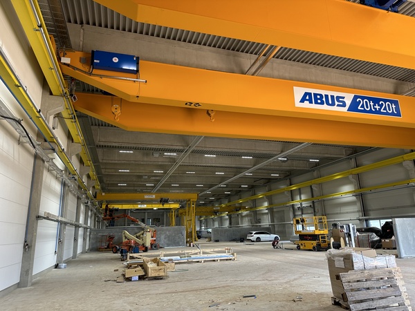 Three ABUS bridge cranes 20t each Three ABUS bridge cranes 20t each