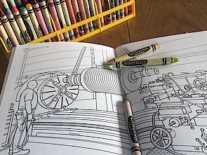 Electric motor coloring book inner part Electric motor coloring book inner part