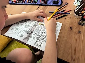Kid coloring the new electric motor coloring book Kid coloring the new electric motor coloring book