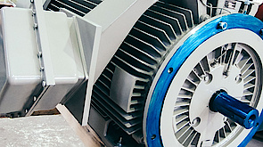 Electric motor with special flange and terminal box adapter