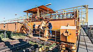 Electric motor maintenance work