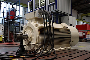 Low voltage motor for mining application placed in test field