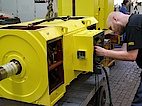 Electronics technician mounting a DC Motor