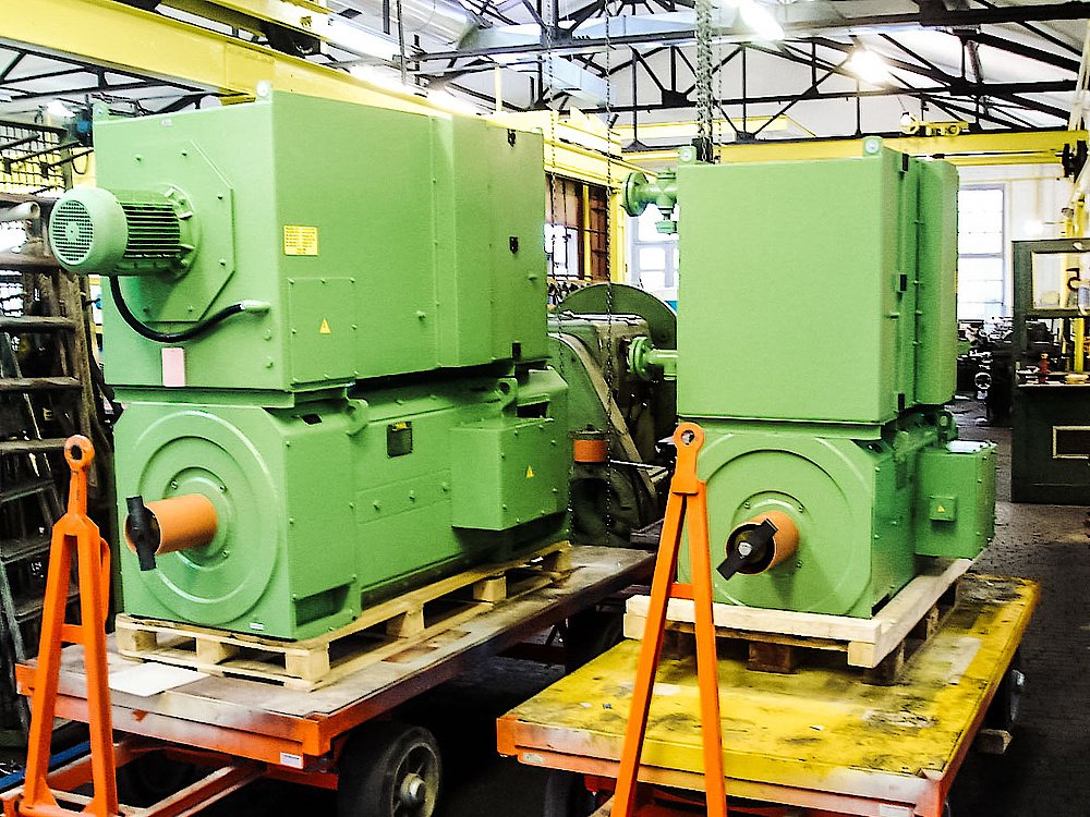 DC motors up to 2000 kW and 1000 V