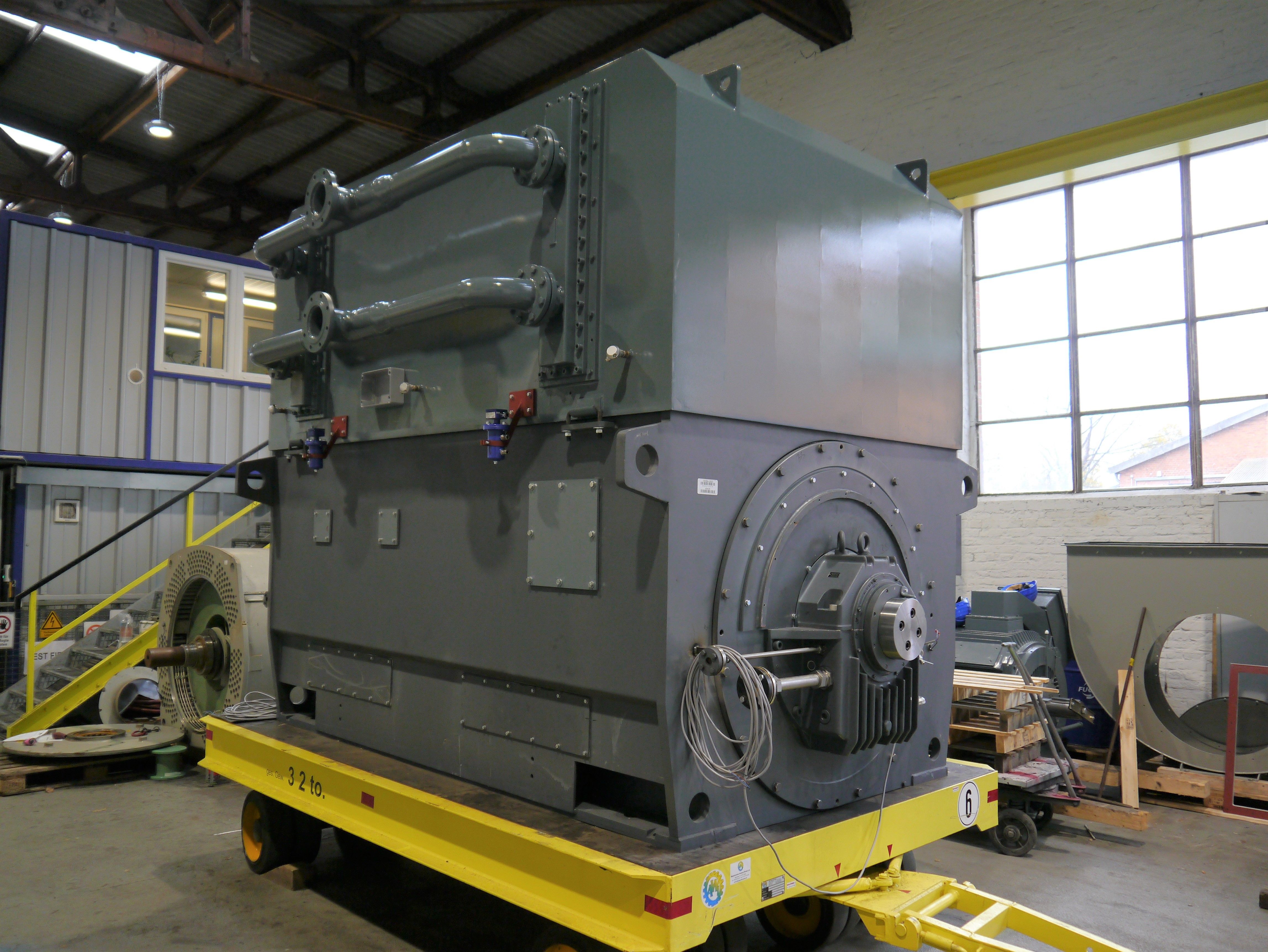 High voltage water cooled motor 11 MW