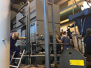 Inbetriebnahme des Verdichterantriebs