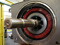 Cement plant motor with extended shaft Cement plant motor with extended shaft