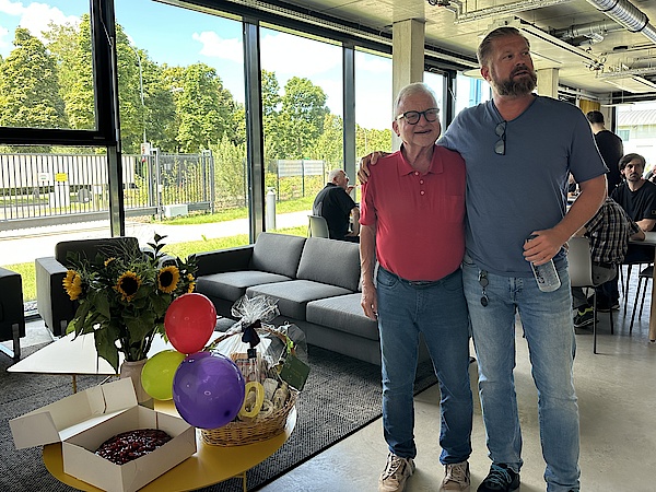 Mathis und Kurt Menzel bei Kurts 50sten Firmenjubiläum