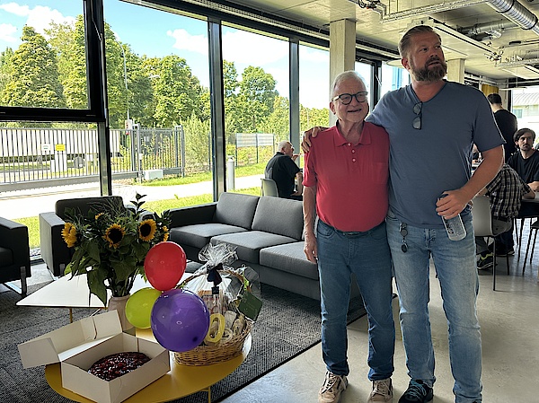 Mathis and Kurt Menzel at Kurts 50th company anniversary