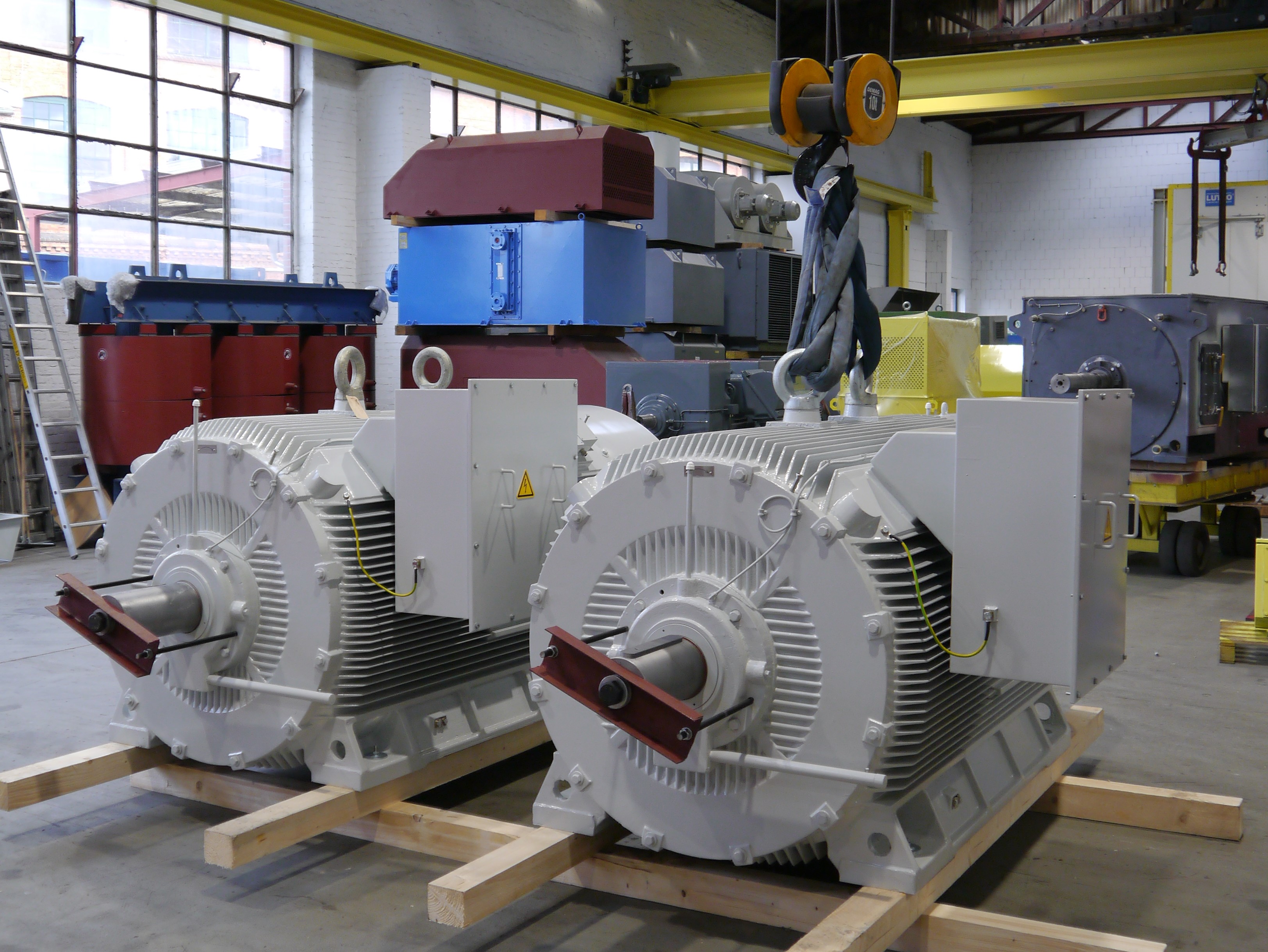 Two medium voltage dual speed motors for cement plant