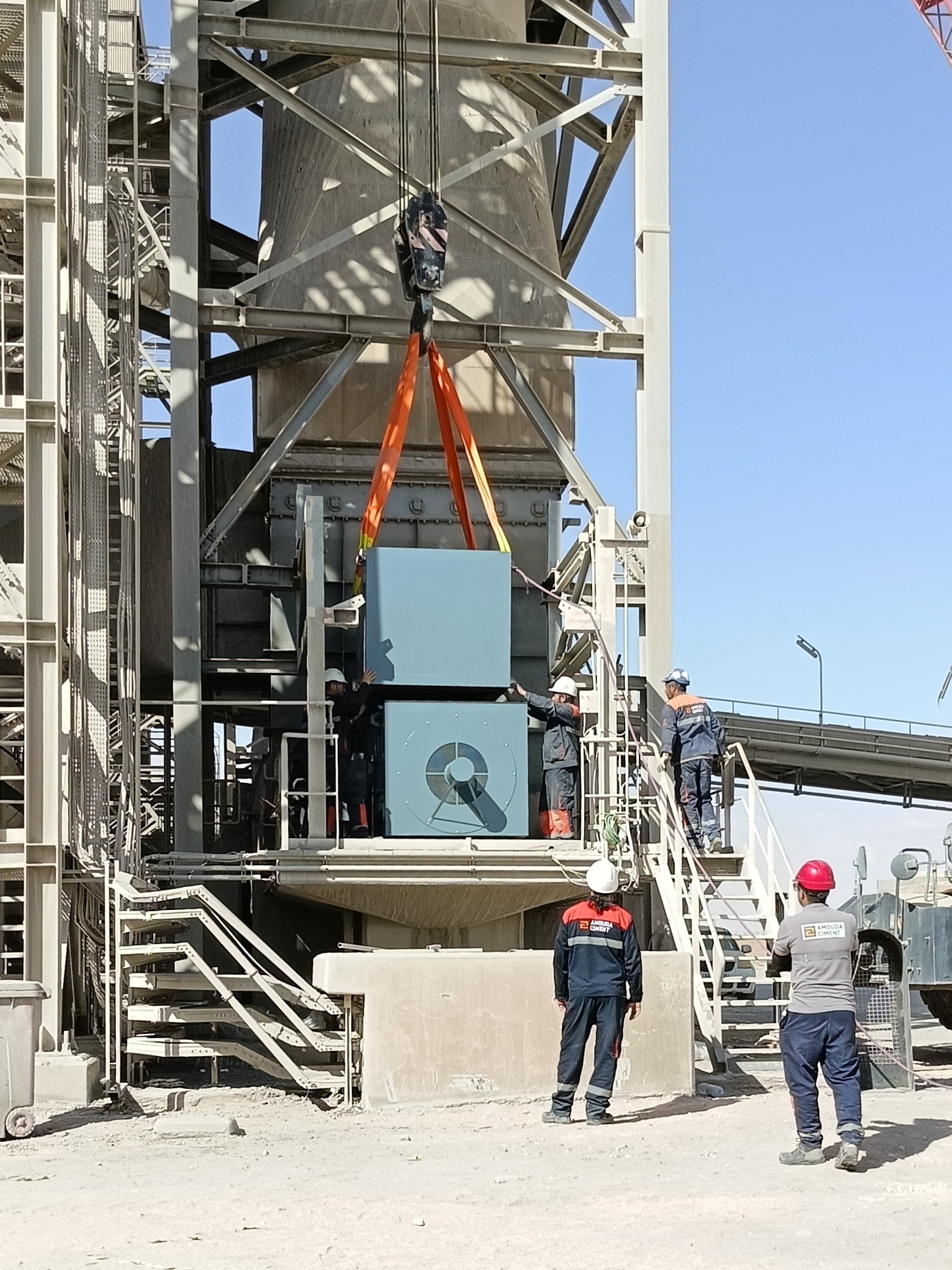 Installation of an 11,000 V fan drive in a cement plant