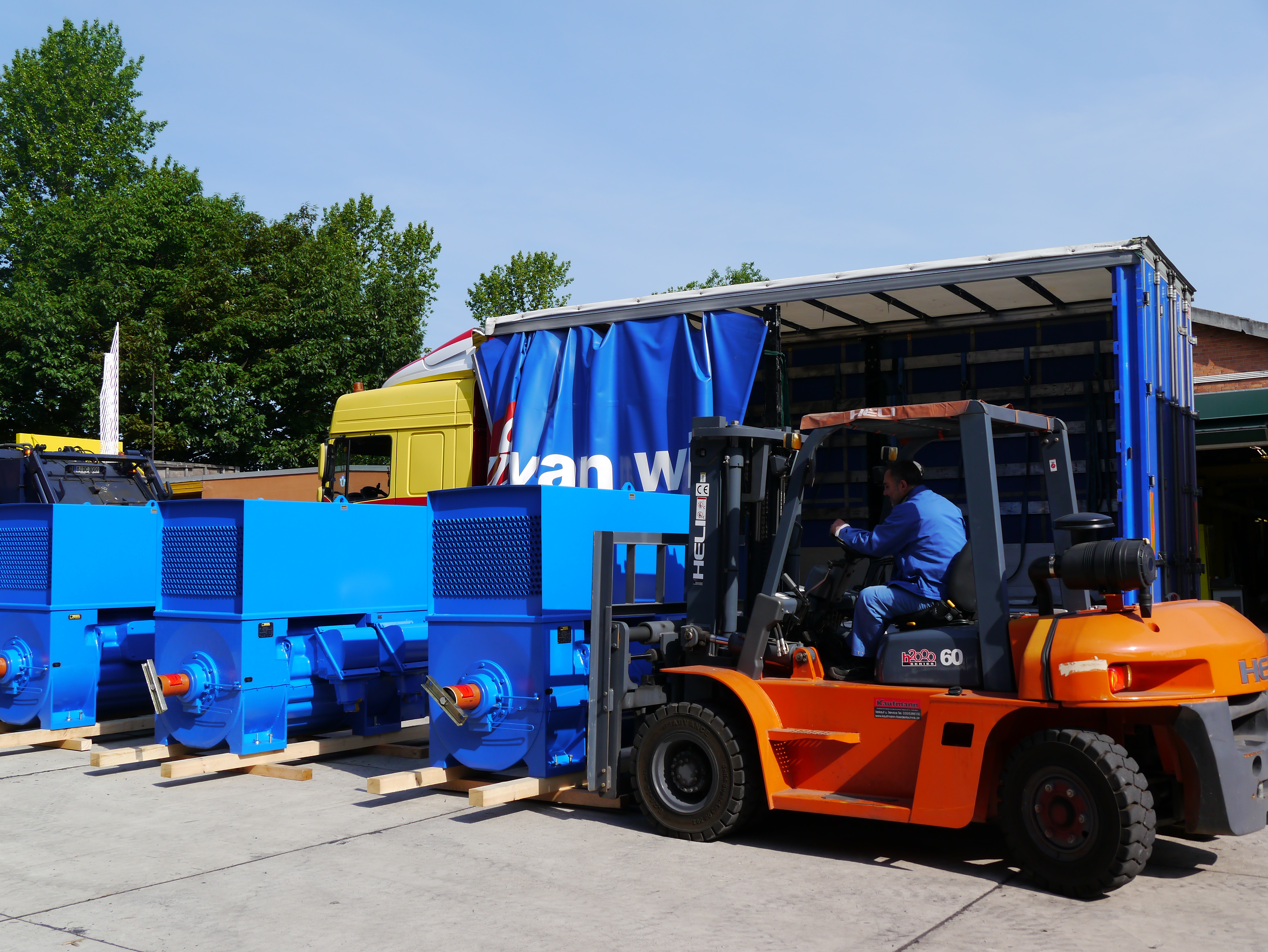 Loading works of slip ring inductions motors for coal mine 