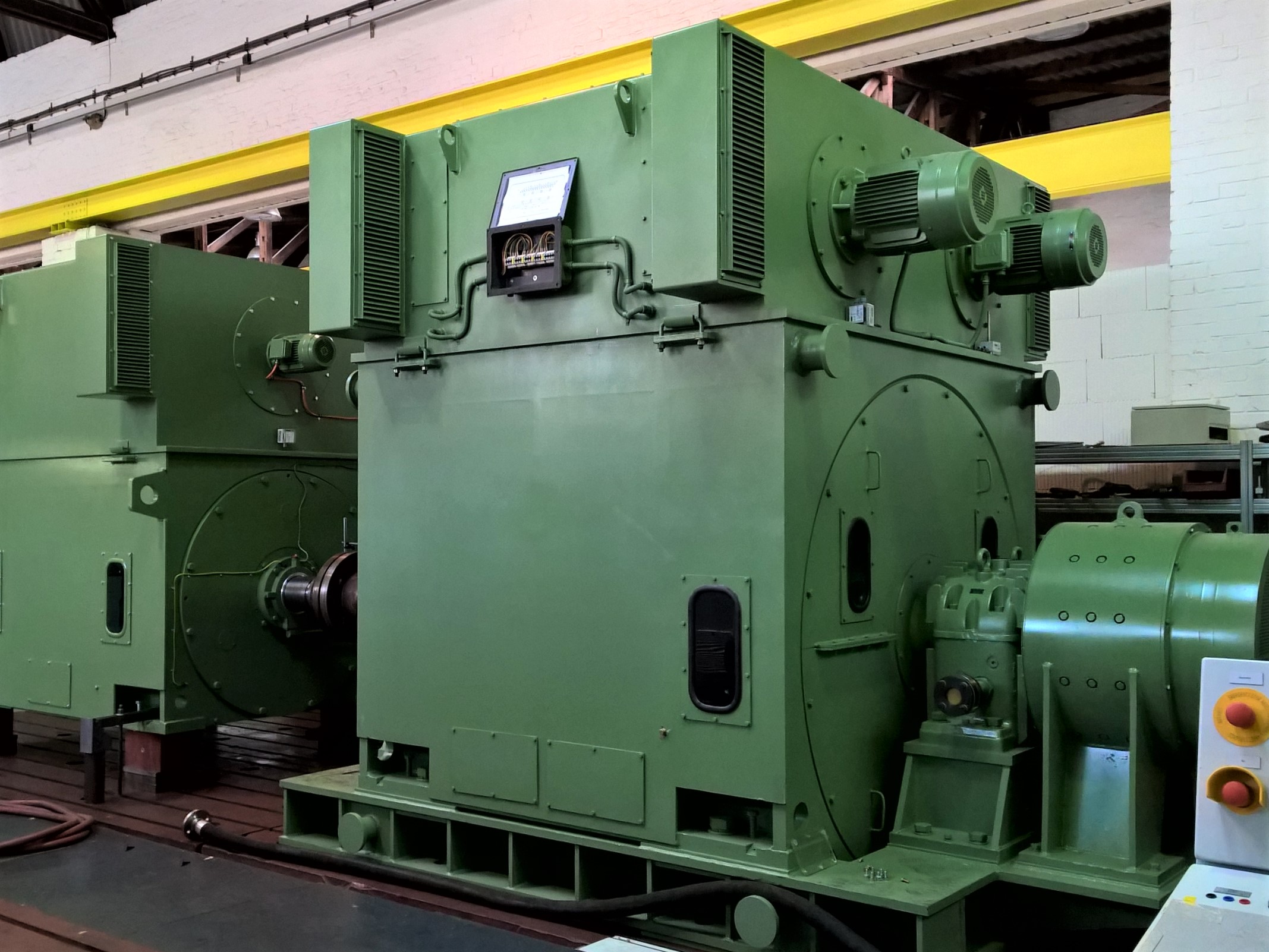 Motor generator set tested under load 