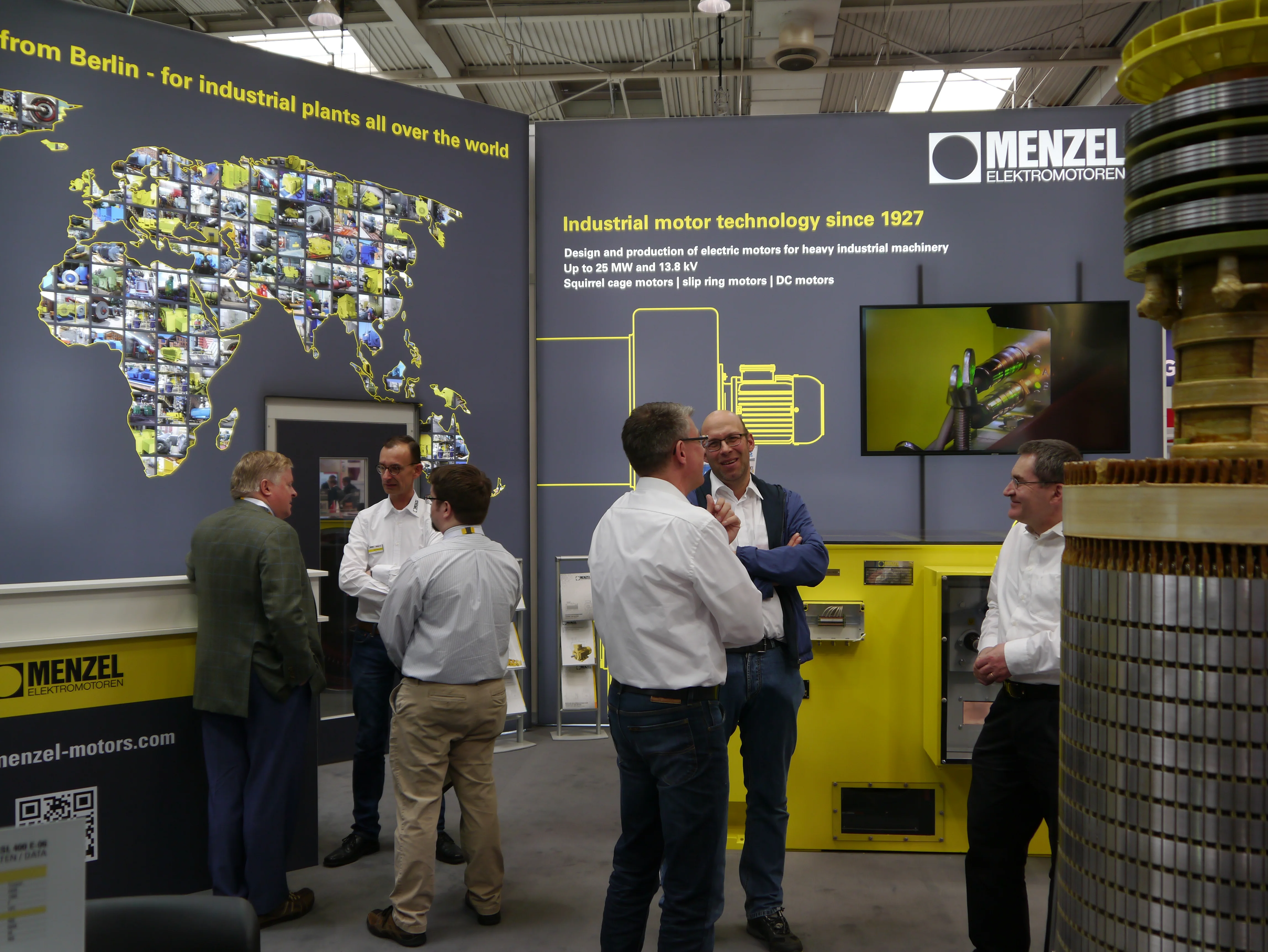 Hannover Messe Ausstellungsstück Rotor eines Schleifringläufermotors